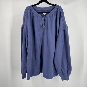 Aerie Boho Peasant Sweater Top Oversized Cottagecore XS Tassel Prairie Lagenlook